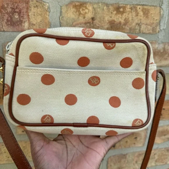 Dooney & Bourke Polka Dot Small Canvas Shoulder - Picture 10 of 10